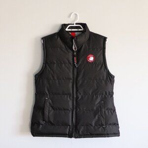Canada Weathergear Womens Black Sz Lrg Full Zip‎ Sleeveless Puffer Jacket